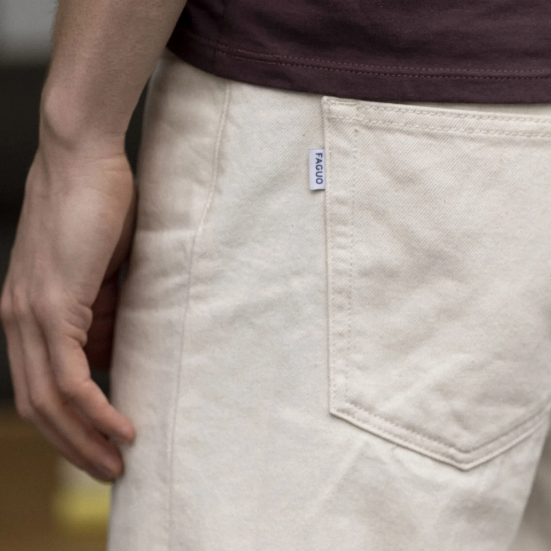 Jeans*FAGUO Jean Ecru Coupe Fuselee