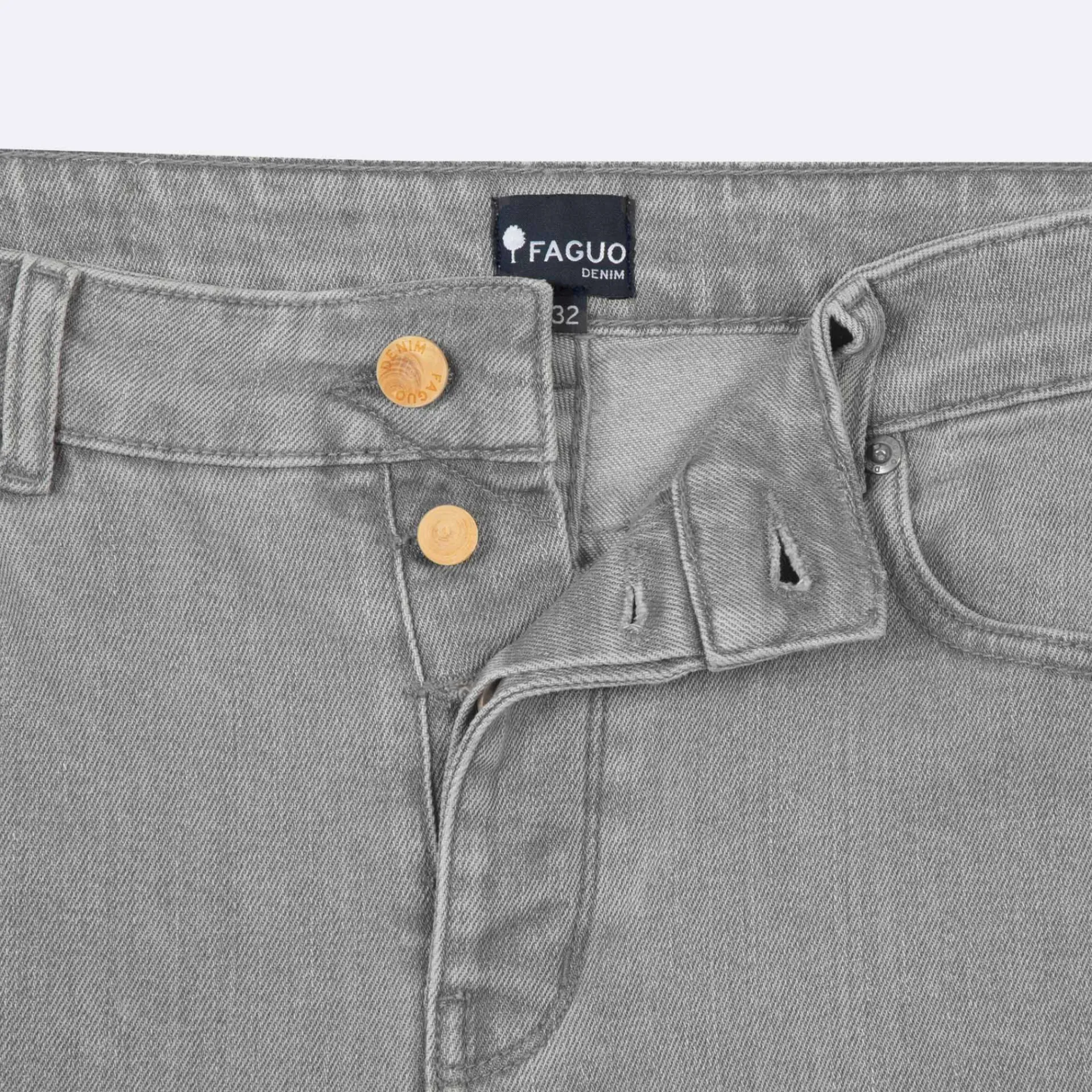 Vêtements*FAGUO Jean Light Grey Coupe Slim