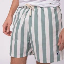 Maillots De Bain*FAGUO Maillot De Bain Ecru Raye Vert