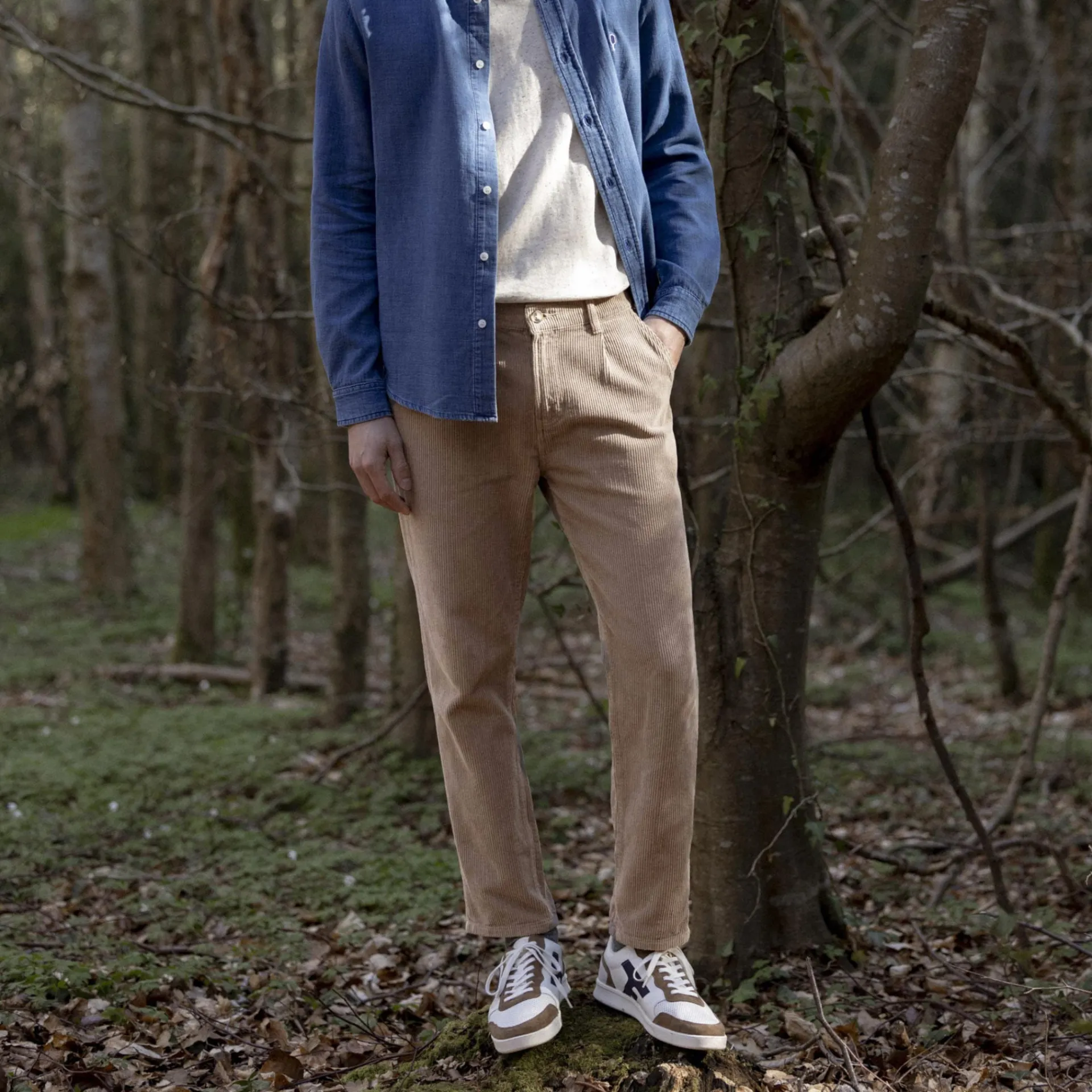 Pantalons & Chinos*FAGUO Pantalon Beige Coupe Fuselee