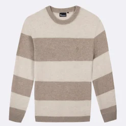Pulls*FAGUO Pull A Rayures Beiges & Taupe