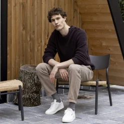 Pulls*FAGUO Pull Col Boutonne Bordeaux Fonce