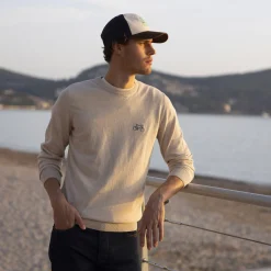 Pulls*FAGUO Pull Col Rond Beige Chine