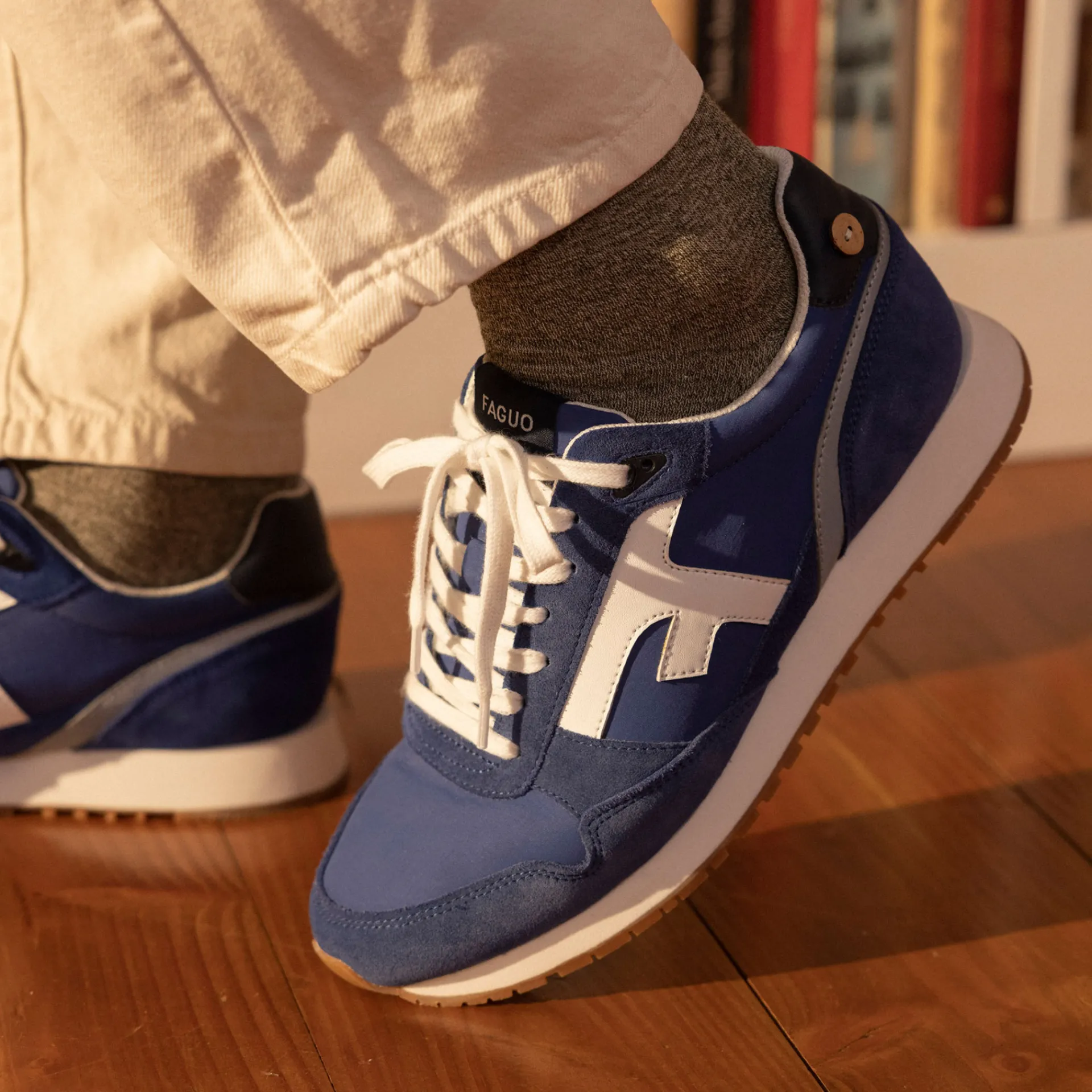 Baskets - Homme*FAGUO Runnings Bleue & Blanche