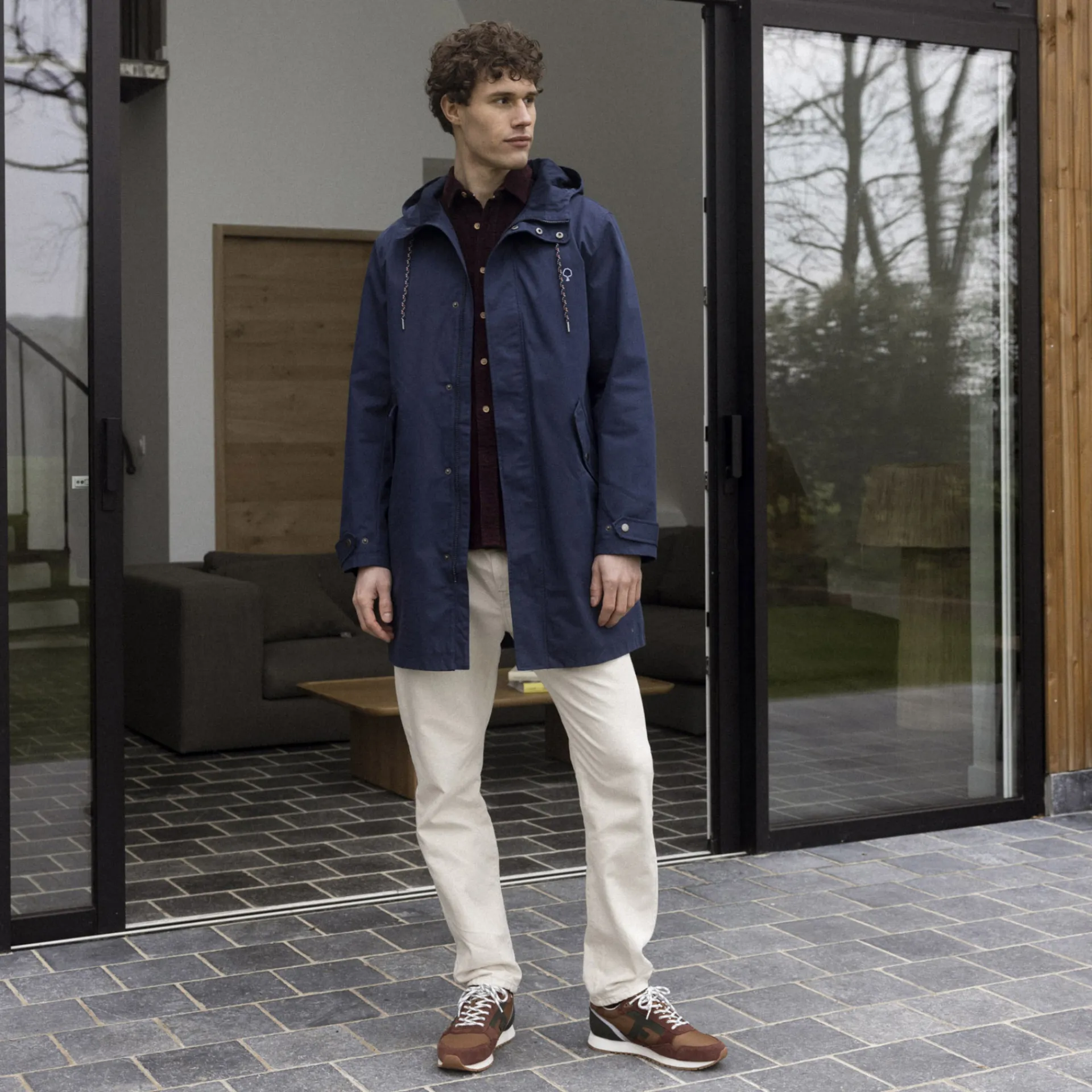 Baskets - Homme*FAGUO Runnings Camel & Vert Fonce