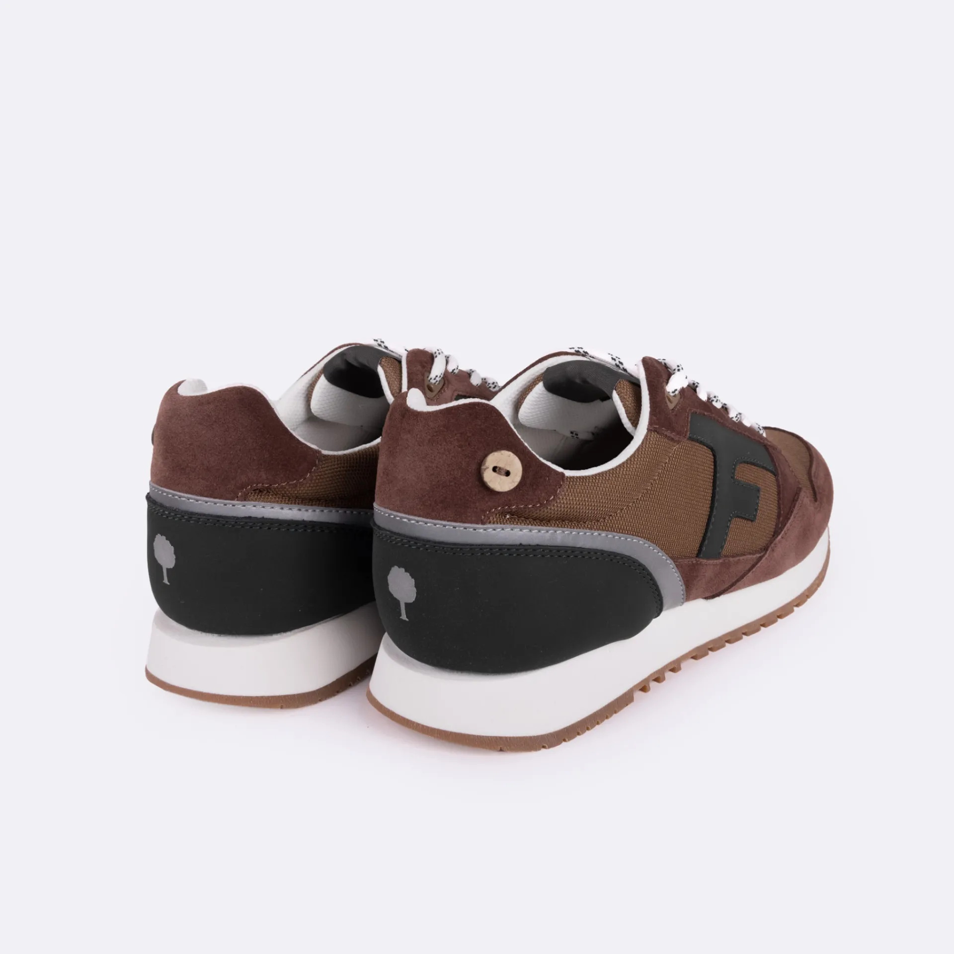 Baskets - Homme*FAGUO Runnings Camel & Vert Fonce