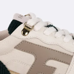 Baskets - Femme*FAGUO Runnings Ecrue & Vert Emeraude