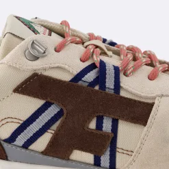 Baskets - Homme*FAGUO Runnings Ecrue Et Marron