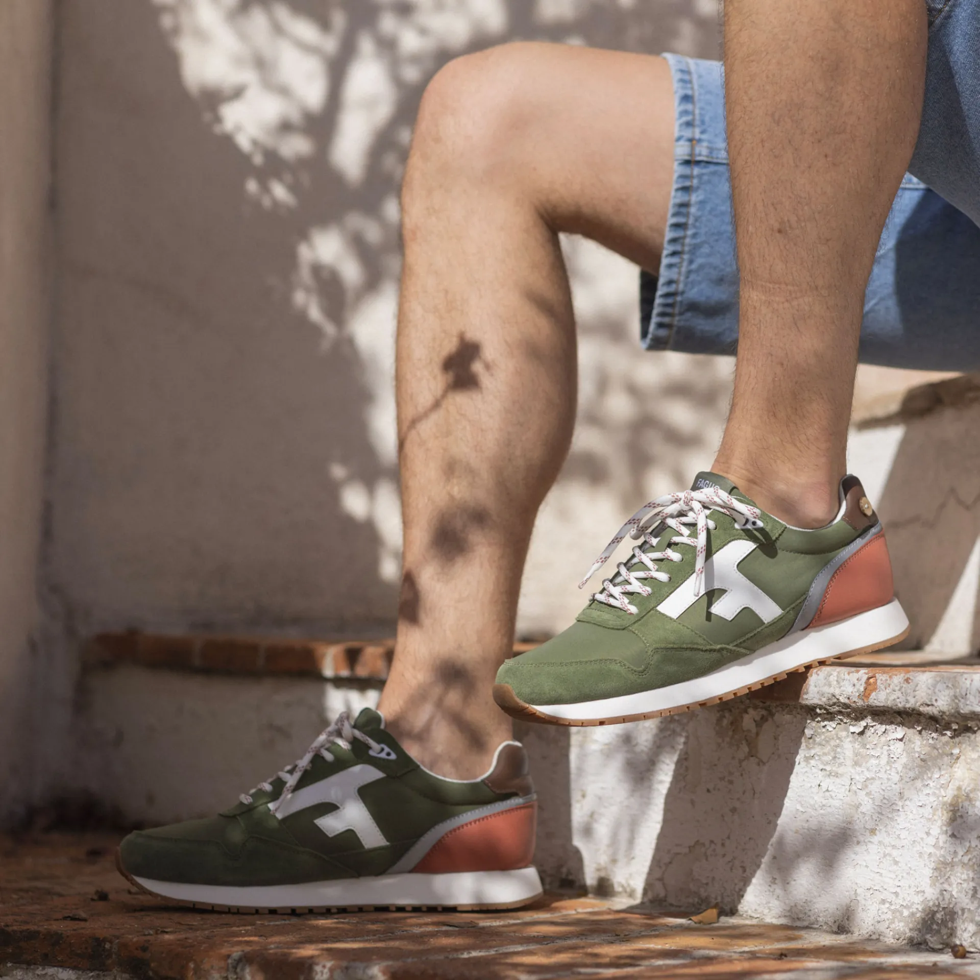 Chaussures*FAGUO Runnings Kaki & Terracotta