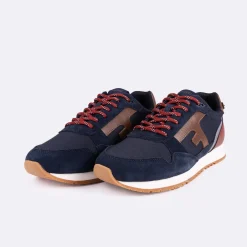 Baskets - Homme*FAGUO Runnings Marine & Camel