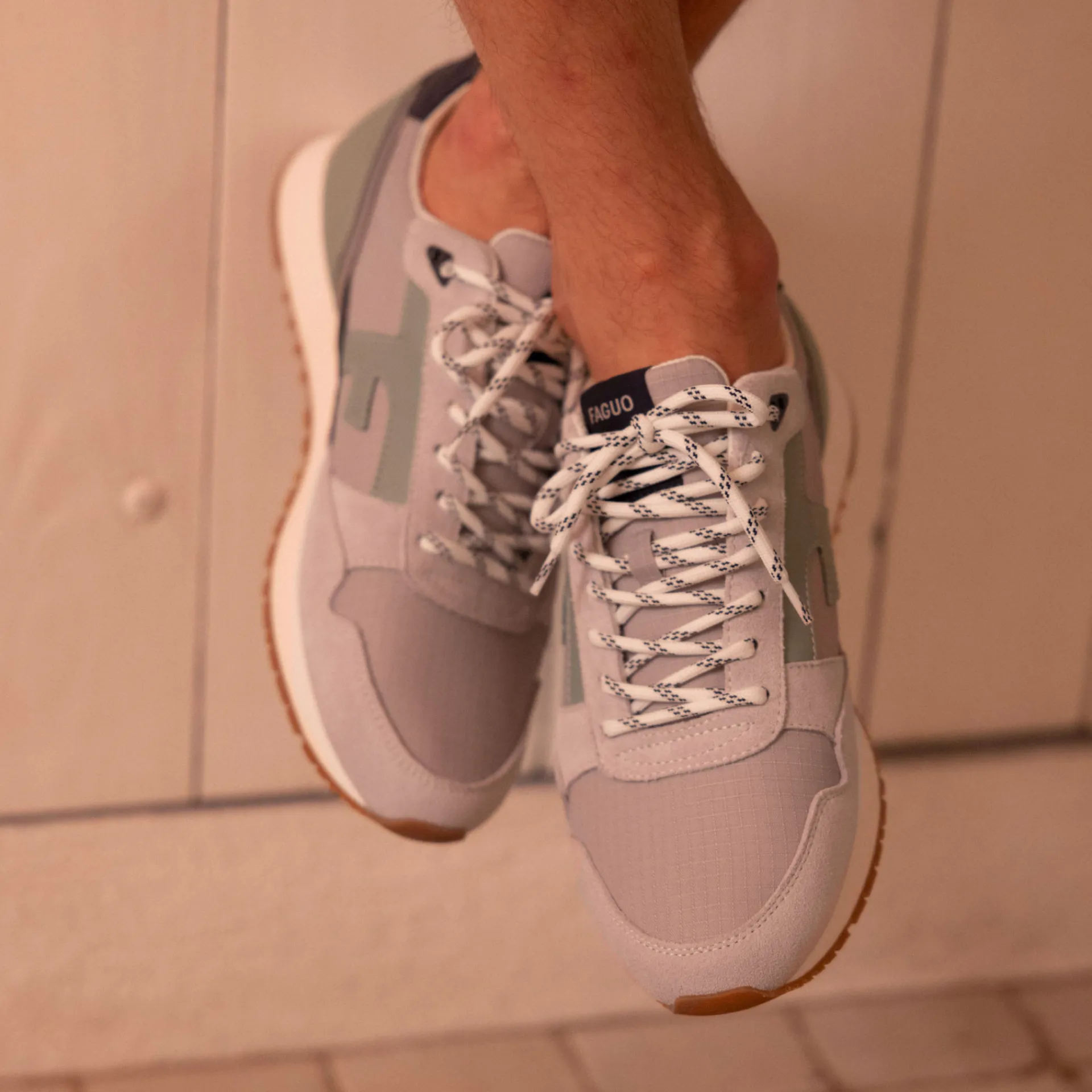 Baskets - Homme*FAGUO Runnings Vert D'Eau & Marine