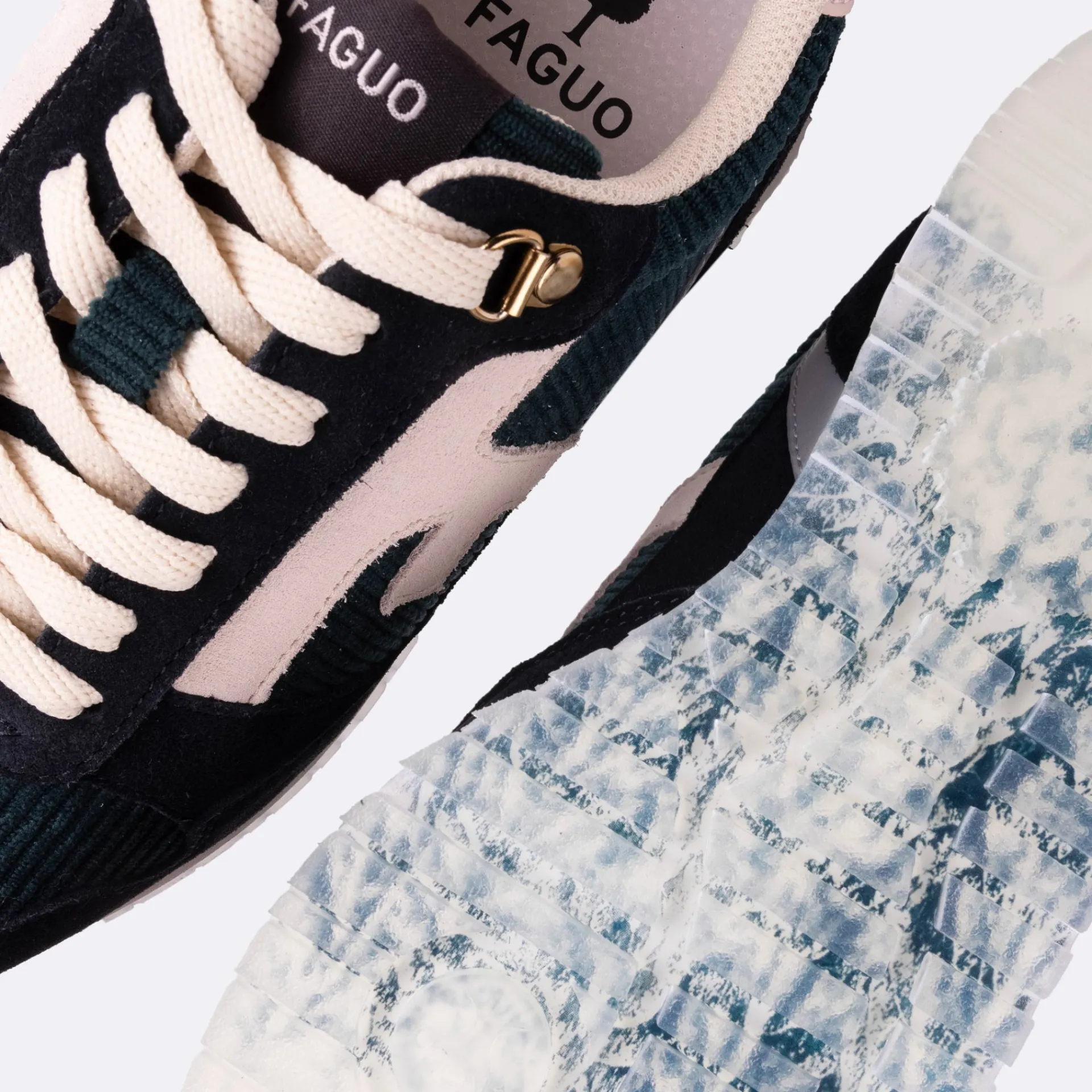 Baskets - Femme*FAGUO Runnings Vert Emeraude & Noir