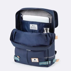 Sacs Déperlants*FAGUO Sac A Dos En Polyester Recycle Bleu Marine - Modele Commuter
