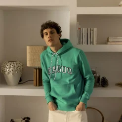 Sweats À Capuche*FAGUO Sweat A Capuche Logo Vert Clair