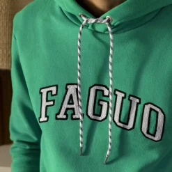 Sweats À Capuche*FAGUO Sweat A Capuche Logo Vert Clair