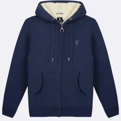 Sweats À Capuche*FAGUO Sweat A Capuche Sherpa Bleu Marine
