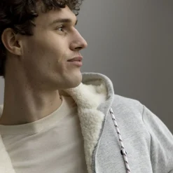 Sweats À Capuche*FAGUO Sweat A Capuche Sherpa Gris Chine