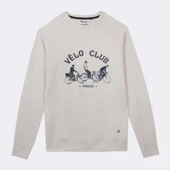 Sweatshirts*FAGUO Sweat Beige Chine Velo Club