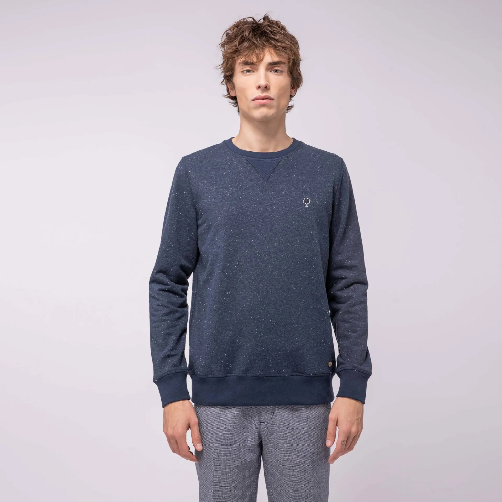 Sweatshirts*FAGUO Sweat Col Rond Bleu Marine