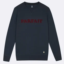 Sweatshirts*FAGUO Sweat Col Rond Bleu Marine Parfait