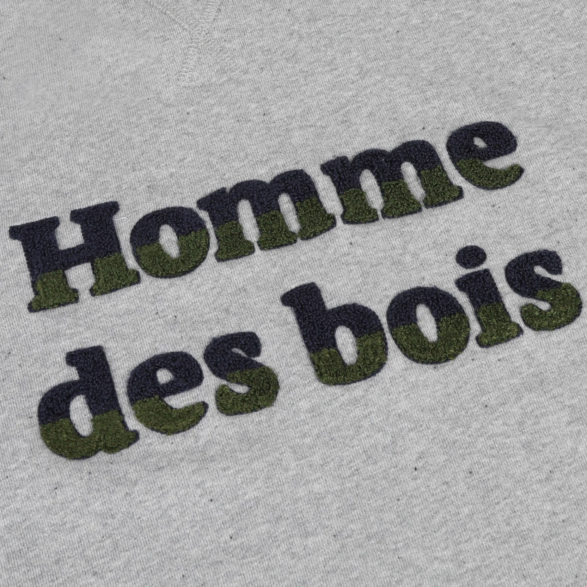 Sweatshirts*FAGUO Sweat Col Rond Gris Chine Homme Des Bois