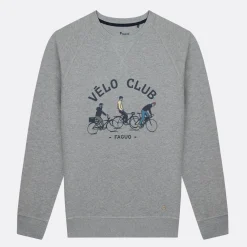 Sweatshirts*FAGUO Sweat Col Rond Gris Chine Velo Club