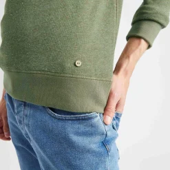 Sweatshirts*FAGUO Sweat Col Rond Kaki