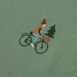 Sweatshirts*FAGUO Sweat Col Rond Vert Broderie Velo