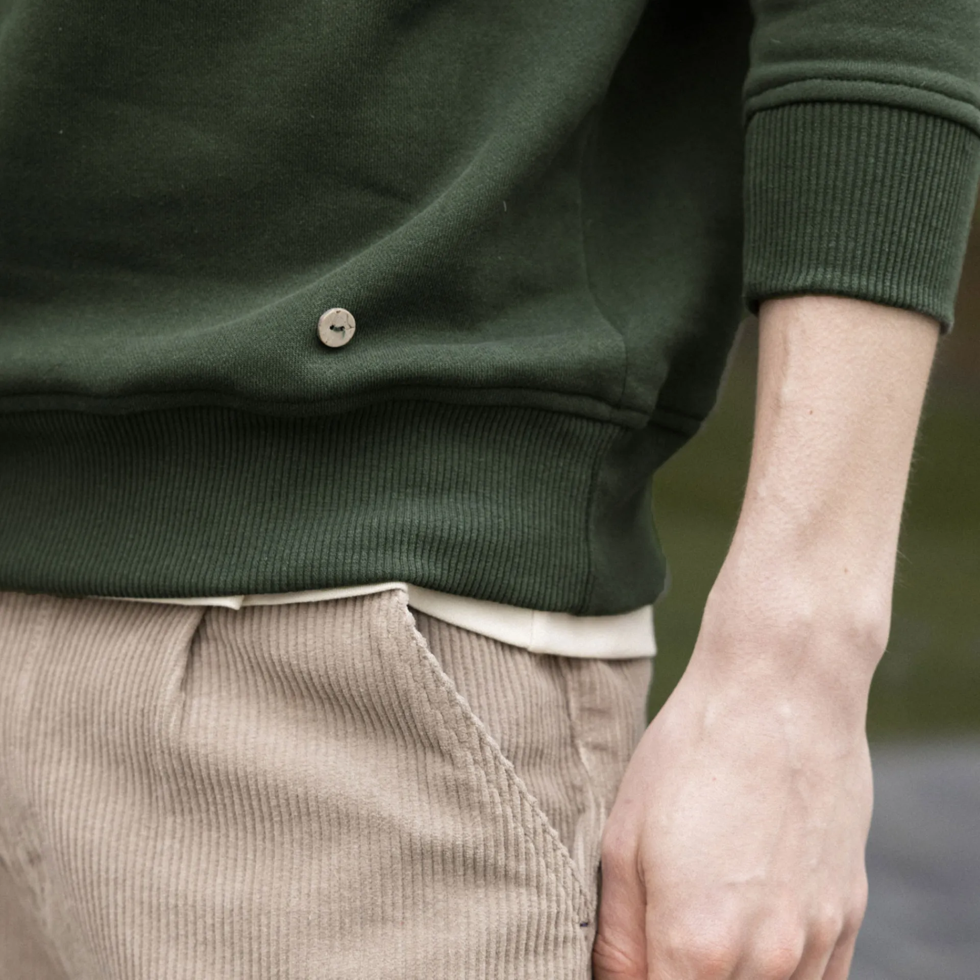 Sweatshirts*FAGUO Sweat Col Rond Vert Fonce