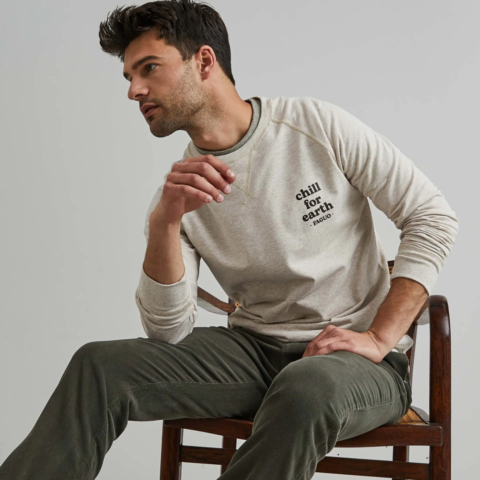 Sweatshirts*FAGUO Sweatshirt Beige