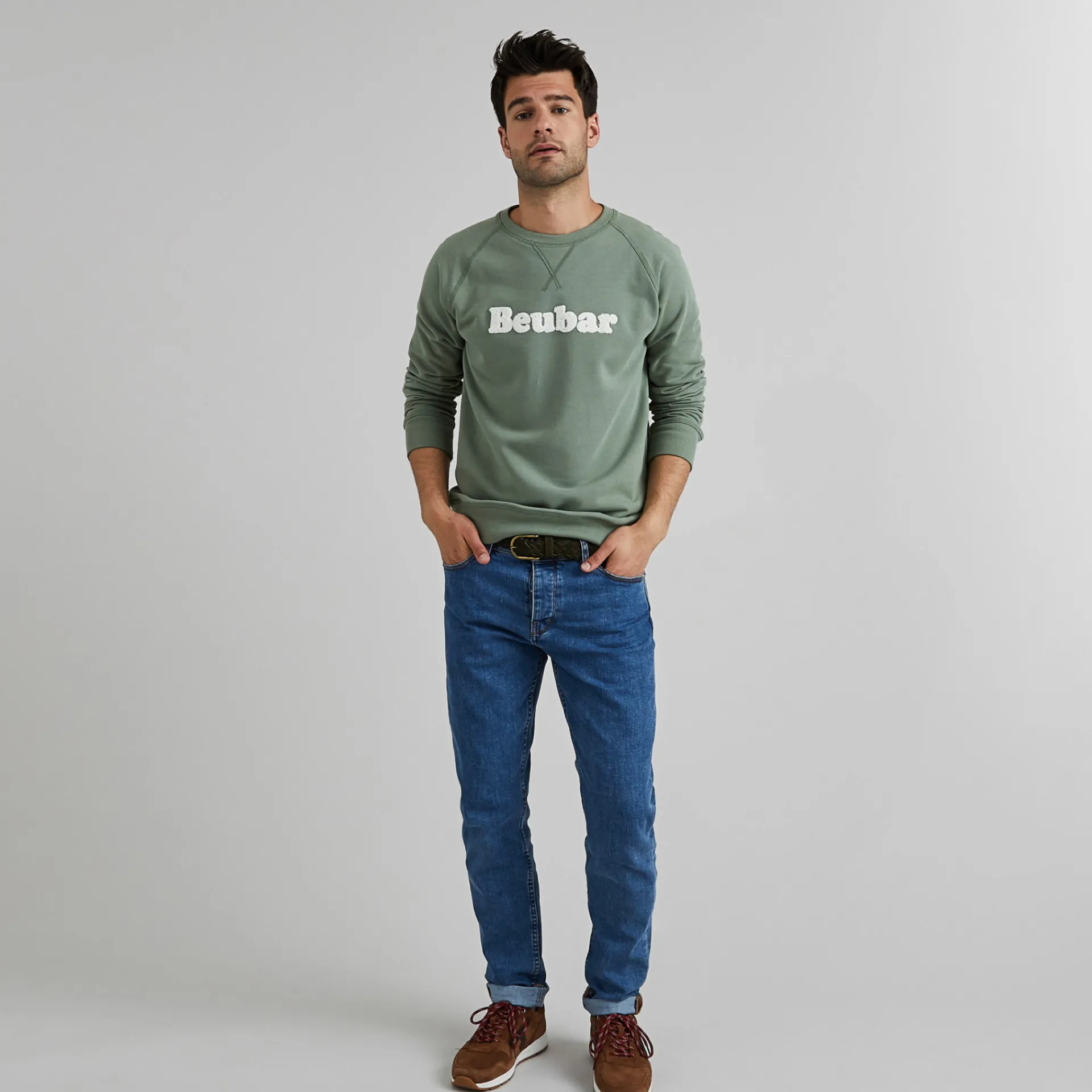 Sweatshirts*FAGUO Sweatshirt Vert 'Beubar'
