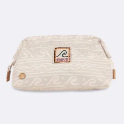 Trousses De Toilette*FAGUO Trousse De Toilette Ecrue A Motif Vague Vegan