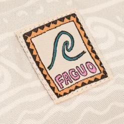 Trousses De Toilette*FAGUO Trousse De Toilette Ecrue A Motif Vague Vegan