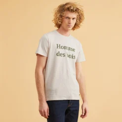 T-Shirts*FAGUO T-Shirt Beige "Homme Des Bois"