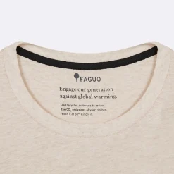 T-Shirts*FAGUO T-Shirt Col Rond Beige Chine Velo Club