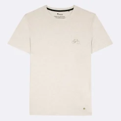 T-Shirts*FAGUO T-Shirt Col Rond Beige Velo