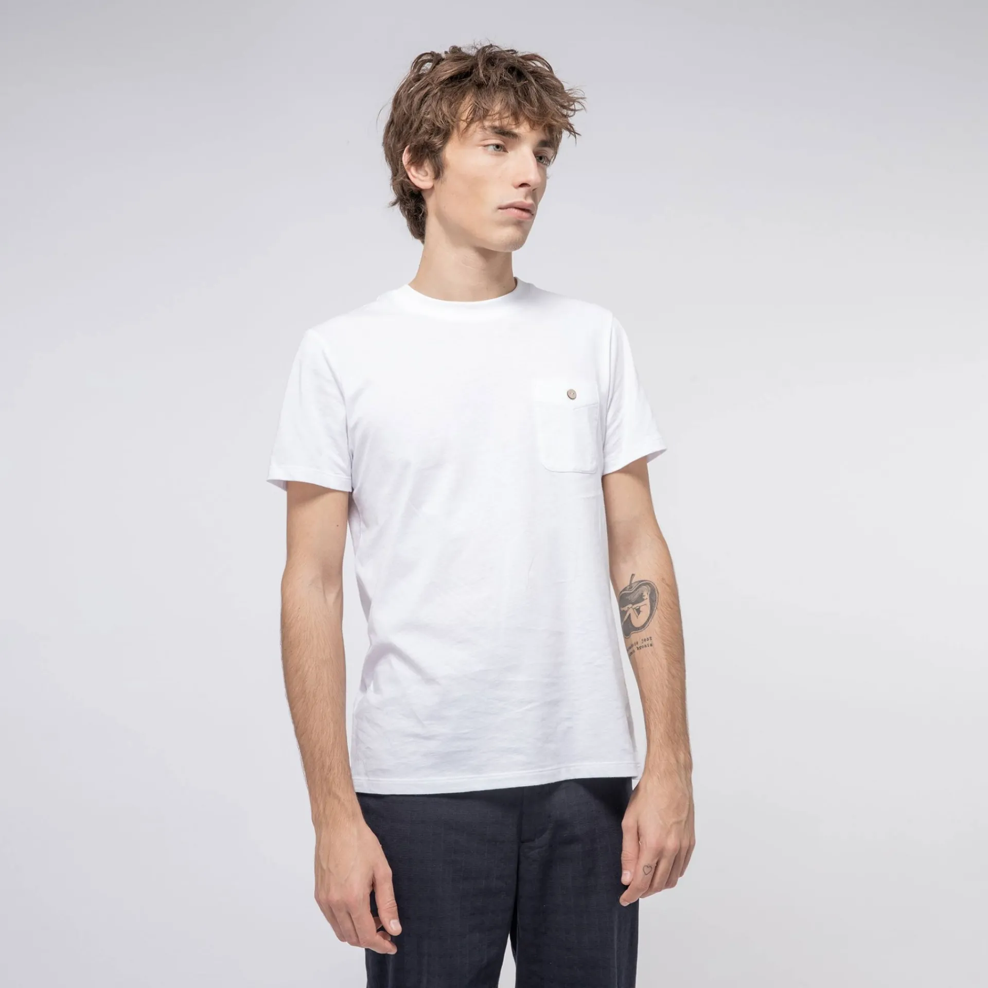 T-Shirts*FAGUO T-Shirt Col Rond Blanc