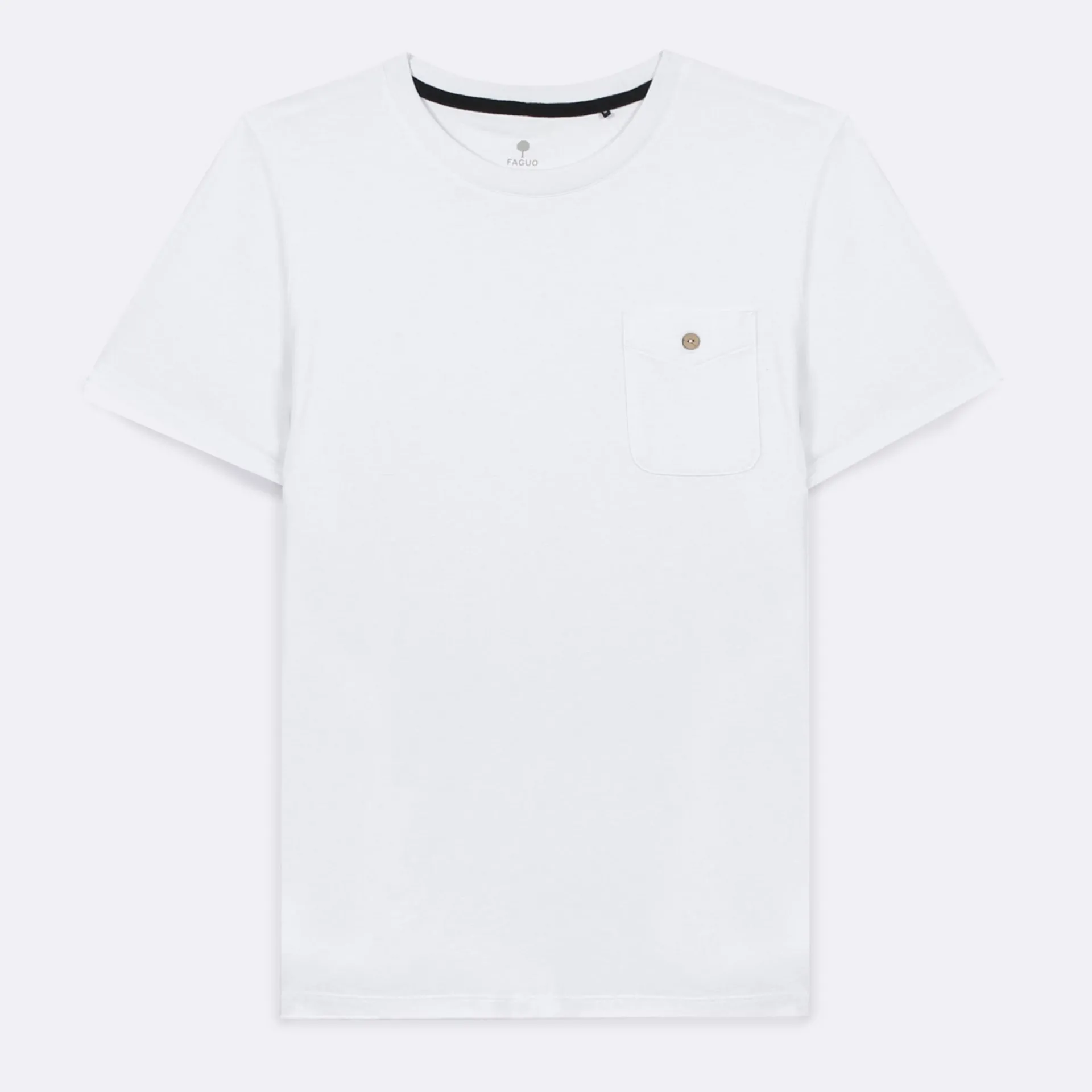 T-Shirts*FAGUO T-Shirt Col Rond Blanc