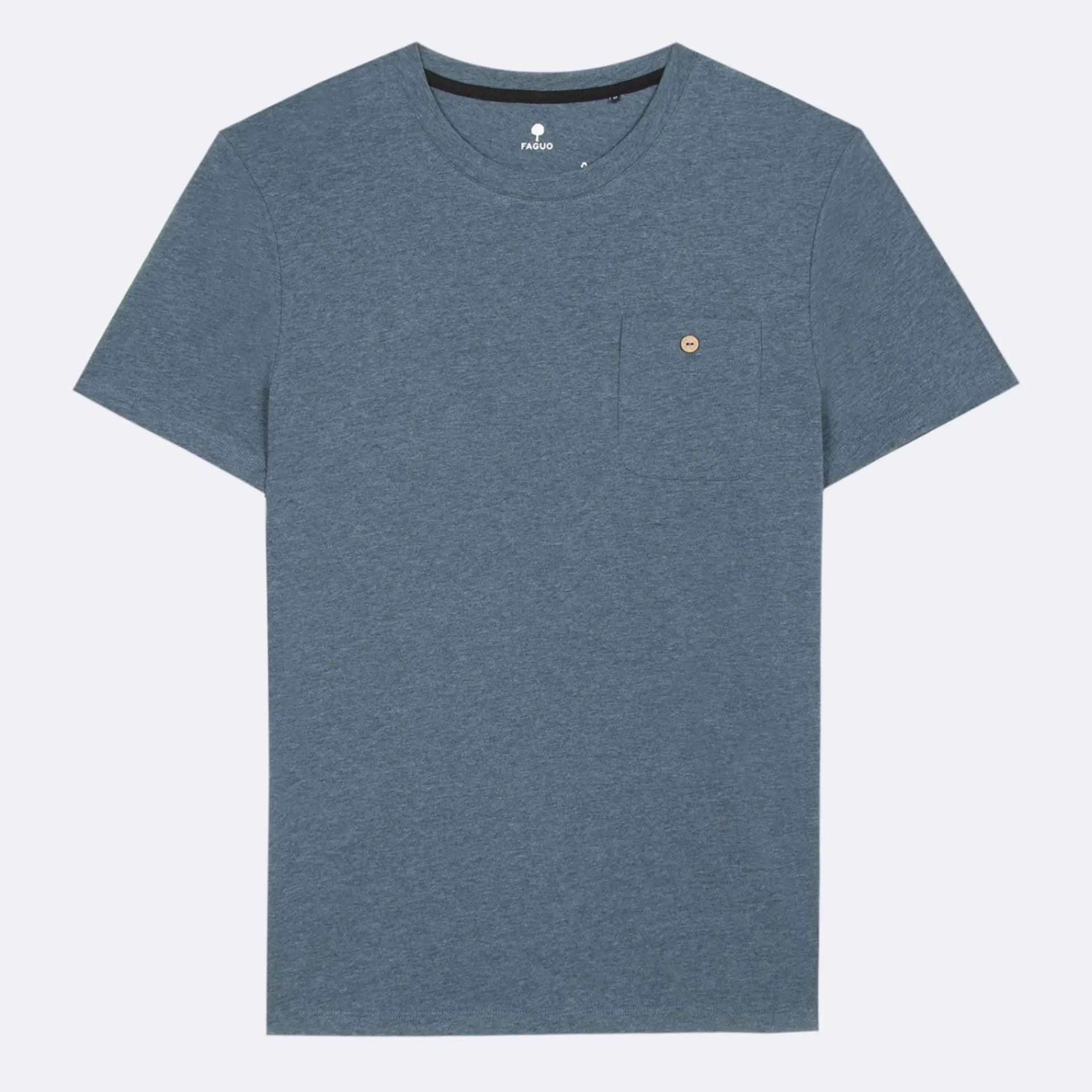 T-Shirts*FAGUO T-Shirt Col Rond Bleu Chine