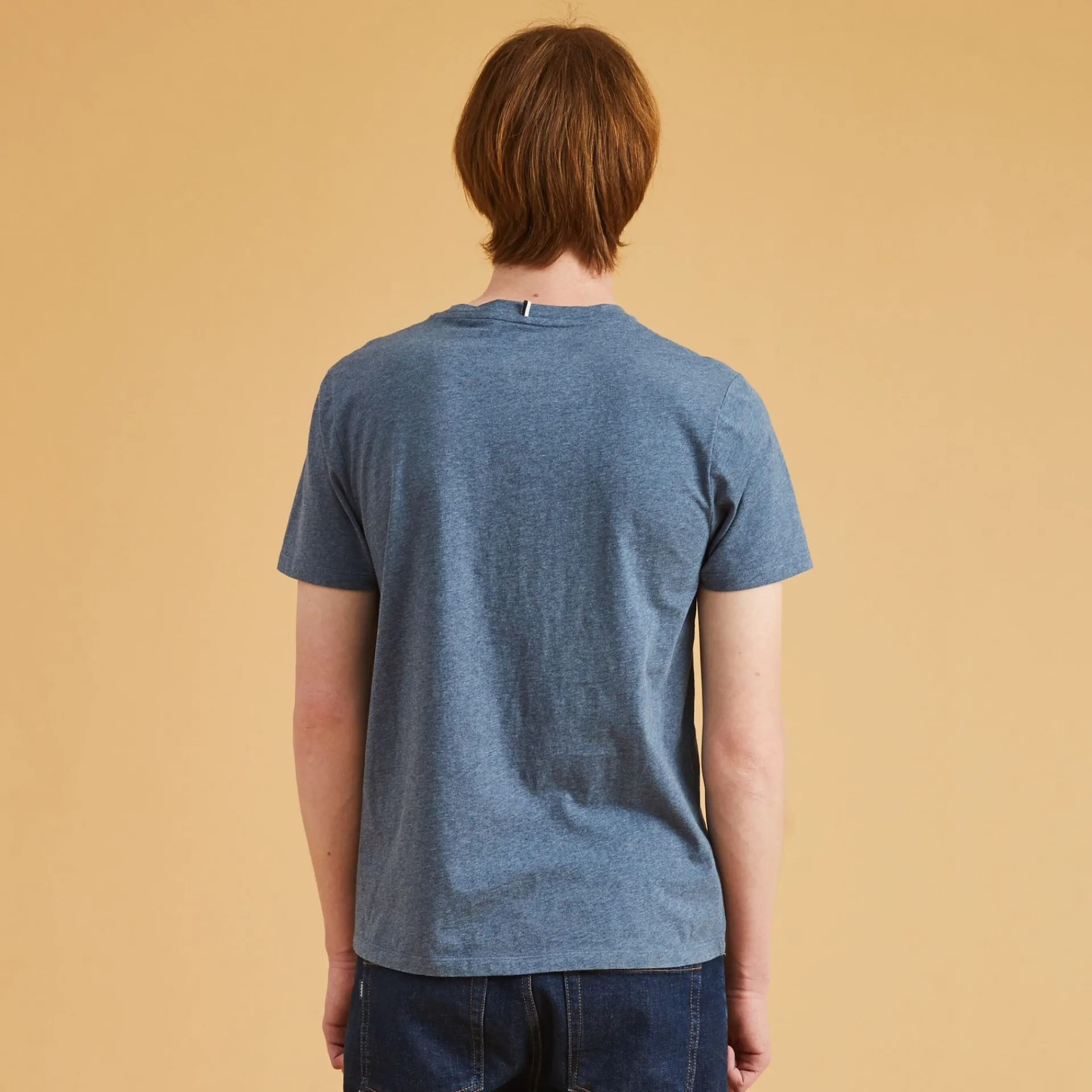 T-Shirts*FAGUO T-Shirt Col Rond Bleu Chine