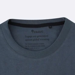 T-Shirts*FAGUO T-Shirt Col Rond Bleu Delave Pura Vida