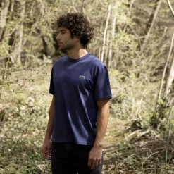 T-Shirts*FAGUO T-Shirt Col Rond Bleu Indigo