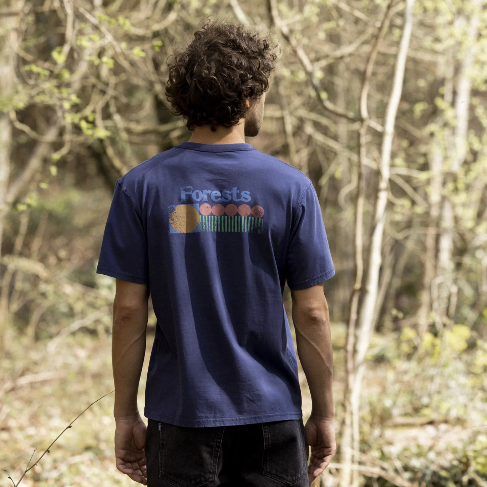 T-Shirts*FAGUO T-Shirt Col Rond Bleu Indigo
