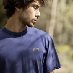 T-Shirts*FAGUO T-Shirt Col Rond Bleu Indigo