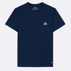 T-Shirts*FAGUO T-Shirt Col Rond Bleu Indigo