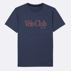 T-Shirts*FAGUO T-Shirt Col Rond Bleu Indigo Velo Club
