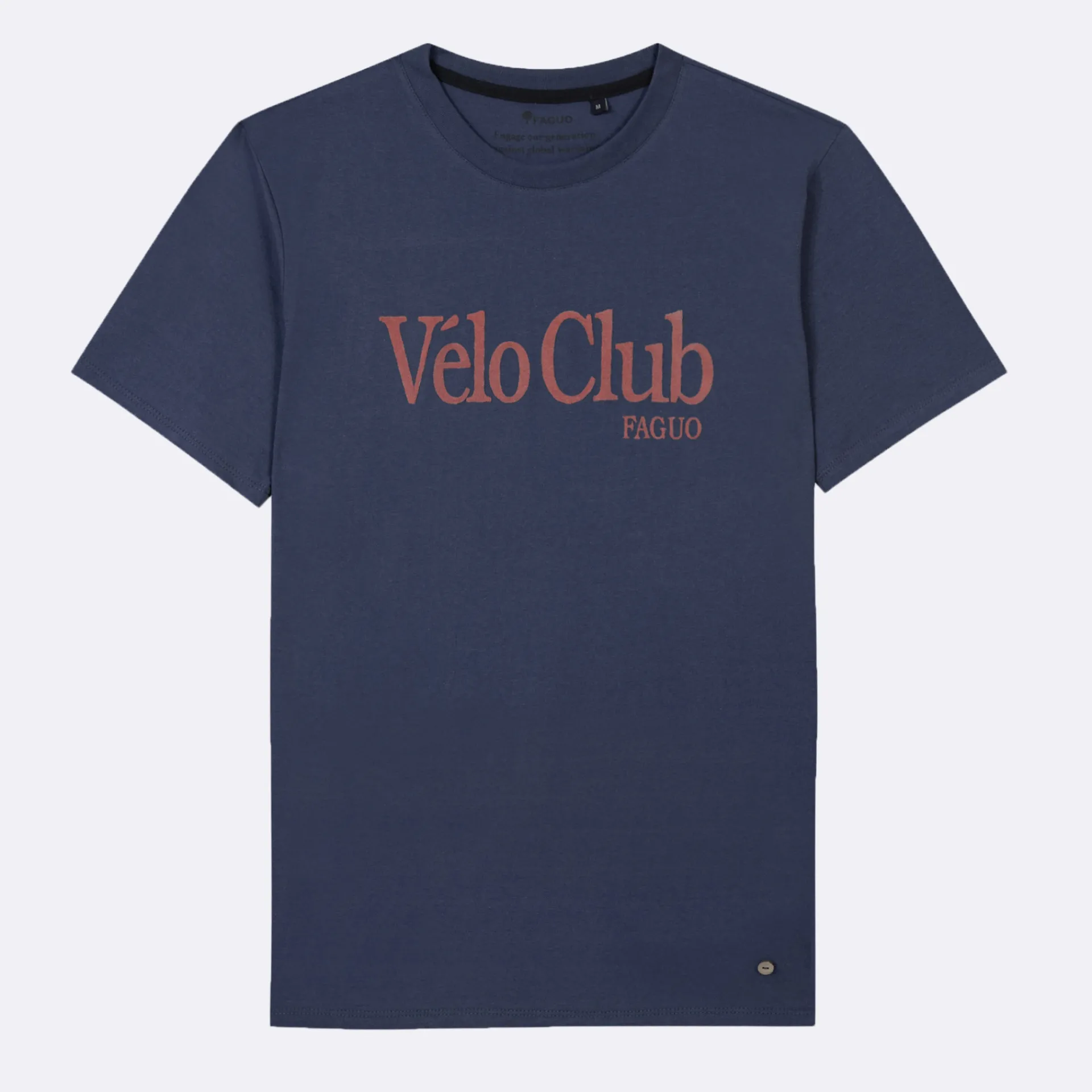 T-Shirts*FAGUO T-Shirt Col Rond Bleu Indigo Velo Club