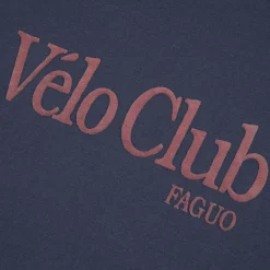 T-Shirts*FAGUO T-Shirt Col Rond Bleu Indigo Velo Club