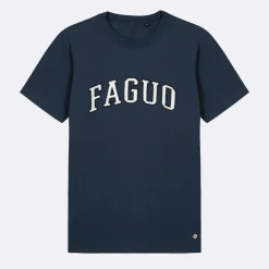T-Shirts*FAGUO T-Shirt Col Rond Bleu Marine