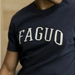 T-Shirts*FAGUO T-Shirt Col Rond Bleu Marine